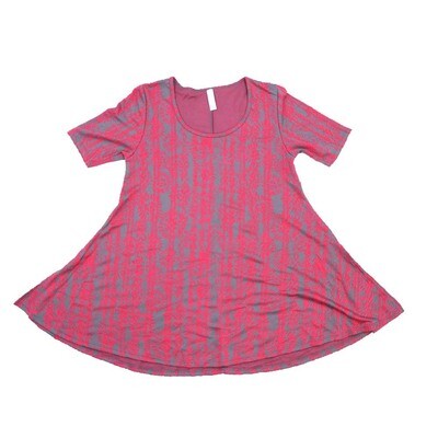 LuLaRoe PERFECT a XX-Small XXS Floral Stripe Tee Shirt A-XXS-243 fits Womens Sizes 0-4