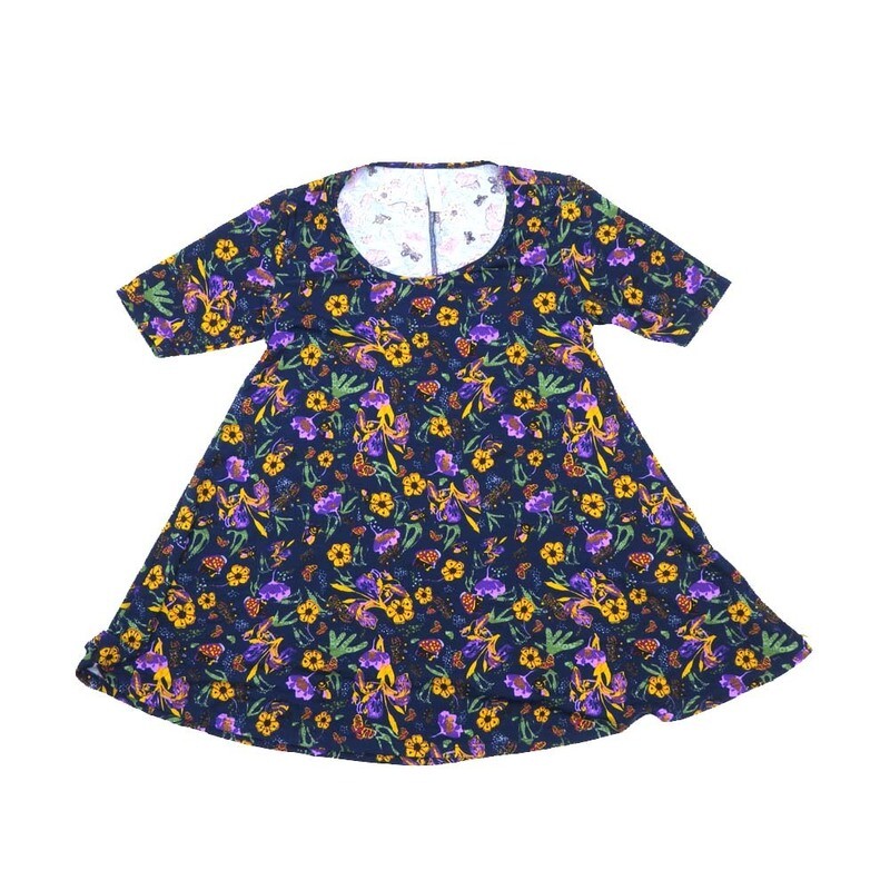 LuLaRoe PERFECT a XX-Small XXS Floral Tee Shirt  A-XXS-219  fits Womens Sizes 0-4