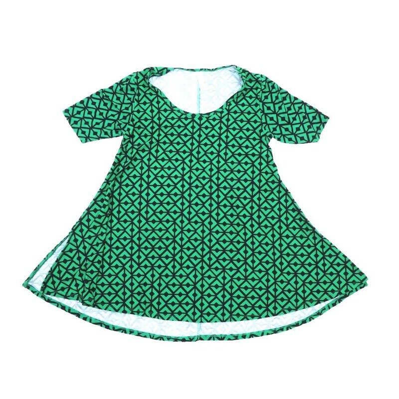 LuLaRoe PERFECT a XX-Small XXS Geometric Diamonds Tee Shirt  A-XXS-229  fits Womens Sizes 0-4