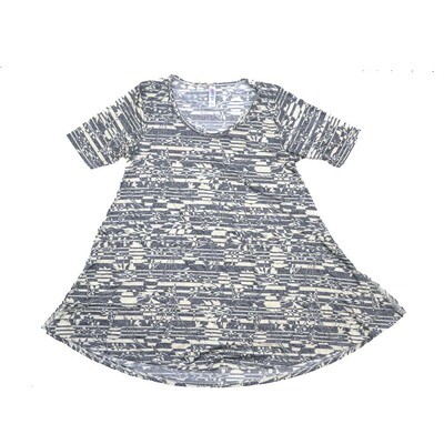 LuLaRoe PERFECT a XX-Small XXS Geometric Stripe Tee Shirt A-XXS-210 fits Womens Sizes 0-4