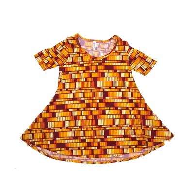 LuLaRoe PERFECT a XX-Small XXS Geometric Stripe Tee Shirt A-XXS-239 fits Womens Sizes 0-4