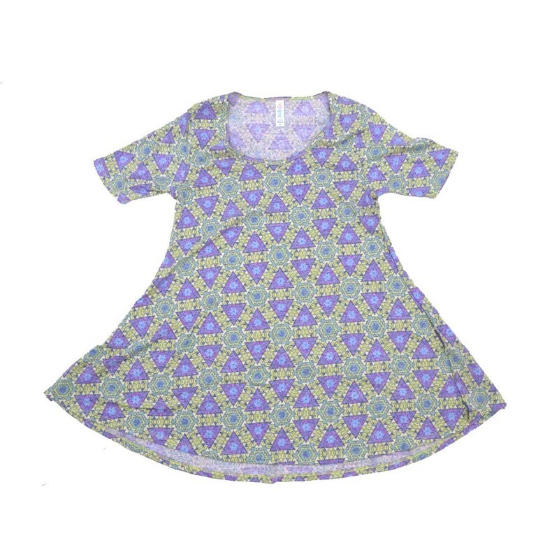 LuLaRoe PERFECT a XX-Small XXS Mandalas Geometric tri Tee Shirt  A-XXS-238  fits Womens Sizes 0-4