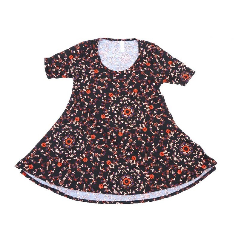 LuLaRoe PERFECT a XX-Small XXS Mandalas Trippy Psychedelic Tee Shirt  A-XXS-205  fits Womens Sizes 0-4