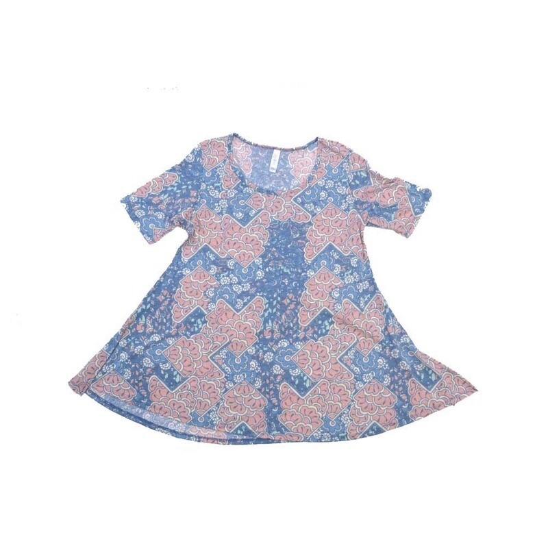 LuLaRoe PERFECT c Small S Floral Geometric Tee Shirt  C-SMALL-214  fits Womens Sizes 8-14