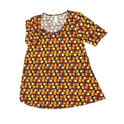 LuLaRoe PERFECT d Medium M Geometric Stripe Tee Shirt D-MEDIUM-209 fits Womens Sizes 12-18