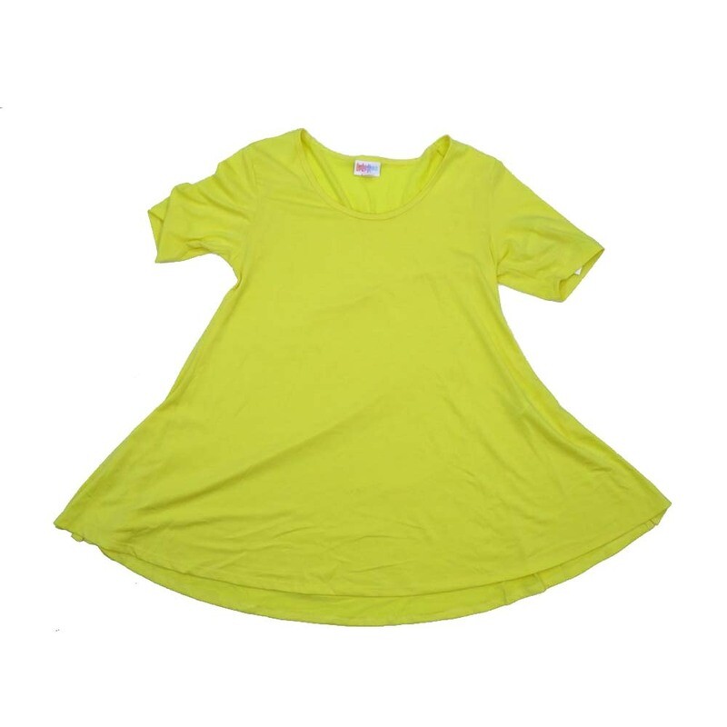 LuLaRoe PERFECT a XX-Small XXS Solid Yellow Tee Shirt  A-XXS-244  fits Womens Sizes 0-4