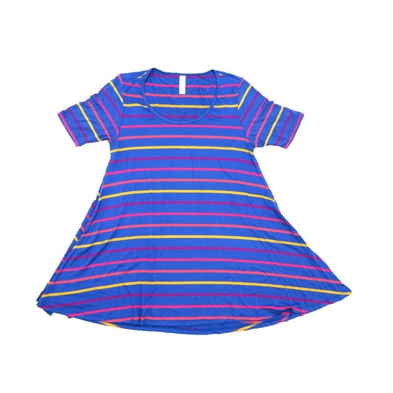 LuLaRoe PERFECT a XX-Small XXS Stripe Tee Shirt  A-XXS-220-B  fits Womens Sizes 0-4