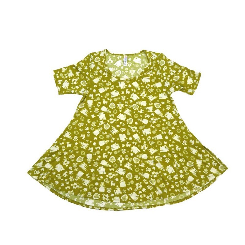 LuLaRoe PERFECT b X-Small XS Disney Castles Small World Tee Shirt  B-XS-224  fits Womens Sizes 4-10