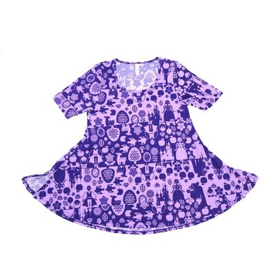 LuLaRoe PERFECT b X-Small XS Disney Castles Small World Tee Shirt B-XS-227 fits Womens Sizes 4-10