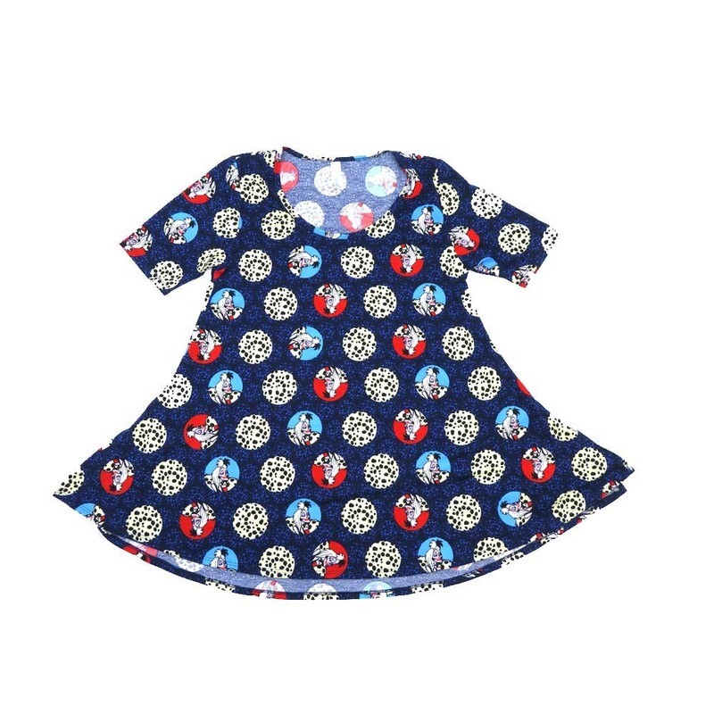 LuLaRoe PERFECT b X-Small XS Disney Cruella de Vil 101 Dalmations Tee Shirt  B-XS-220  fits Womens Sizes 4-10