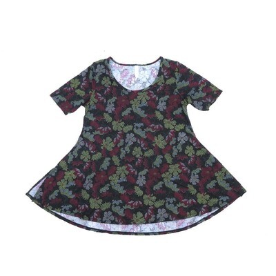 LuLaRoe PERFECT b X-Small XS Floral Polka Dots Tee Shirt B-XS-231 fits Womens Sizes 4-10