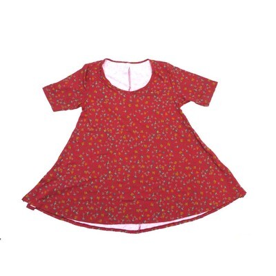 LuLaRoe PERFECT b X-Small XS Floral Tee Shirt B-XS-230 fits Womens Sizes 4-10