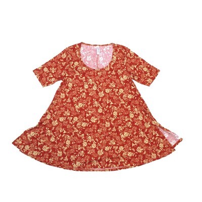 LuLaRoe PERFECT b X-Small XS Floral Tee Shirt B-XS-230-B fits Womens Sizes 4-10