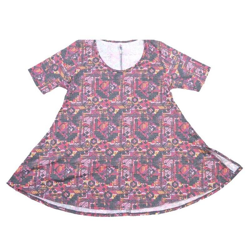 LuLaRoe PERFECT b X-Small XS Geometric Tee Shirt  B-XS-200  fits Womens Sizes 4-10