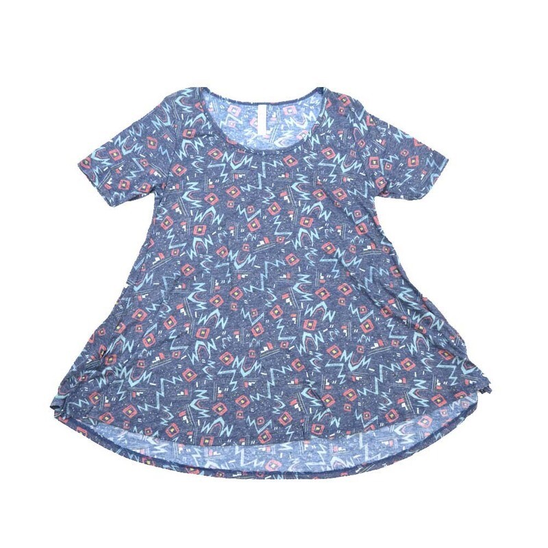 LuLaRoe PERFECT b X-Small XS Geometric Tee Shirt  B-XS-203  fits Womens Sizes 4-10