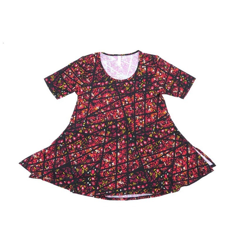 LuLaRoe PERFECT b X-Small XS Geometric Tee Shirt  B-XS-235  fits Womens Sizes 4-10