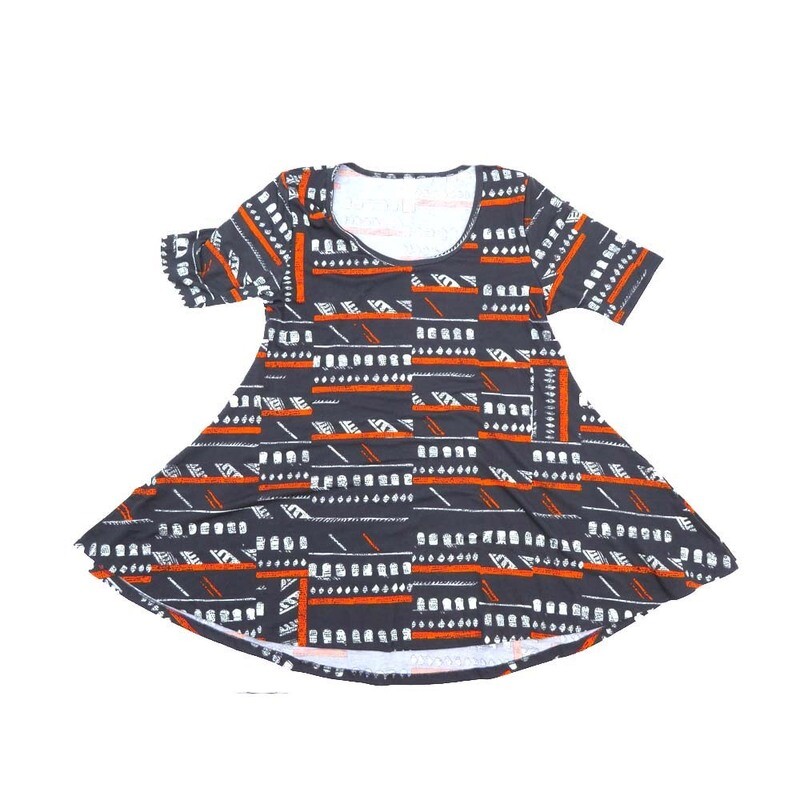 LuLaRoe PERFECT b X-Small XS Patchwork Geometric Tee Shirt  B-XS-208  fits Womens Sizes 4-10