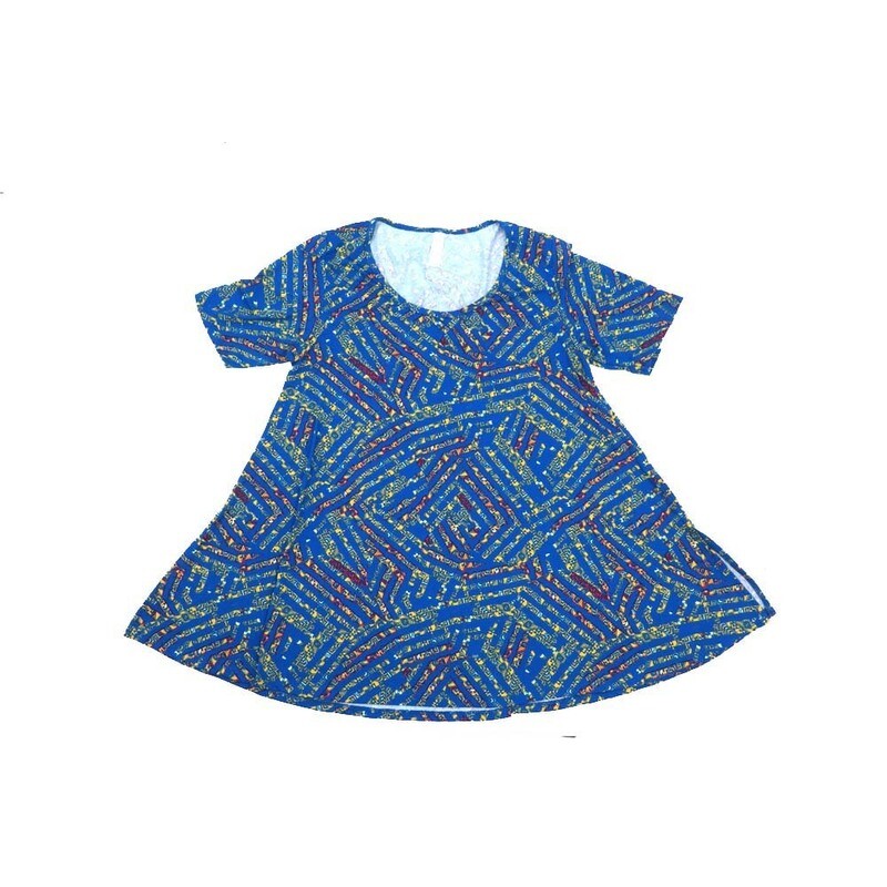 LuLaRoe PERFECT c Small S Trippy Psychedelic Geometric Tee Shirt  C-SMALL-230  fits Womens Sizes 8-14