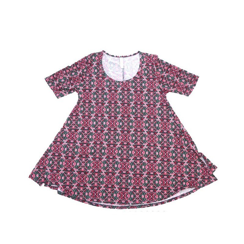 LuLaRoe PERFECT b X-Small XS Trippy Psychedelic Geometric Tee Shirt  B-XS-237  fits Womens Sizes 4-10