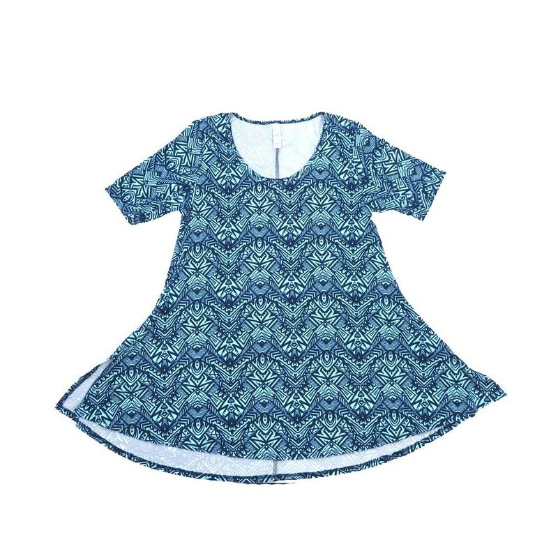 LuLaRoe PERFECT b X-Small XS Trippy Psychedelic Geometric Tee Shirt  B-XS-205  fits Womens Sizes 4-10