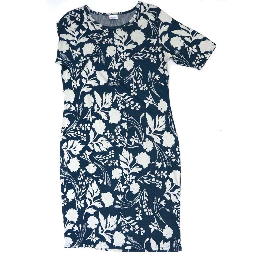 LuLaRoe JULIA e Large (L) Floral Form Fitting Knee Length Dress fits Womens sizes 16/18  E-LARGE-262