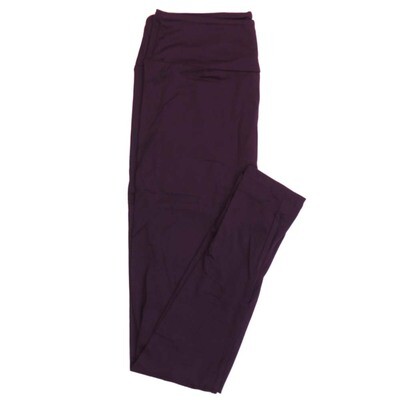 LuLaRoe One Size OS Solid Deep Purple (433343) Womens Leggings fits Adult sizes 2-10