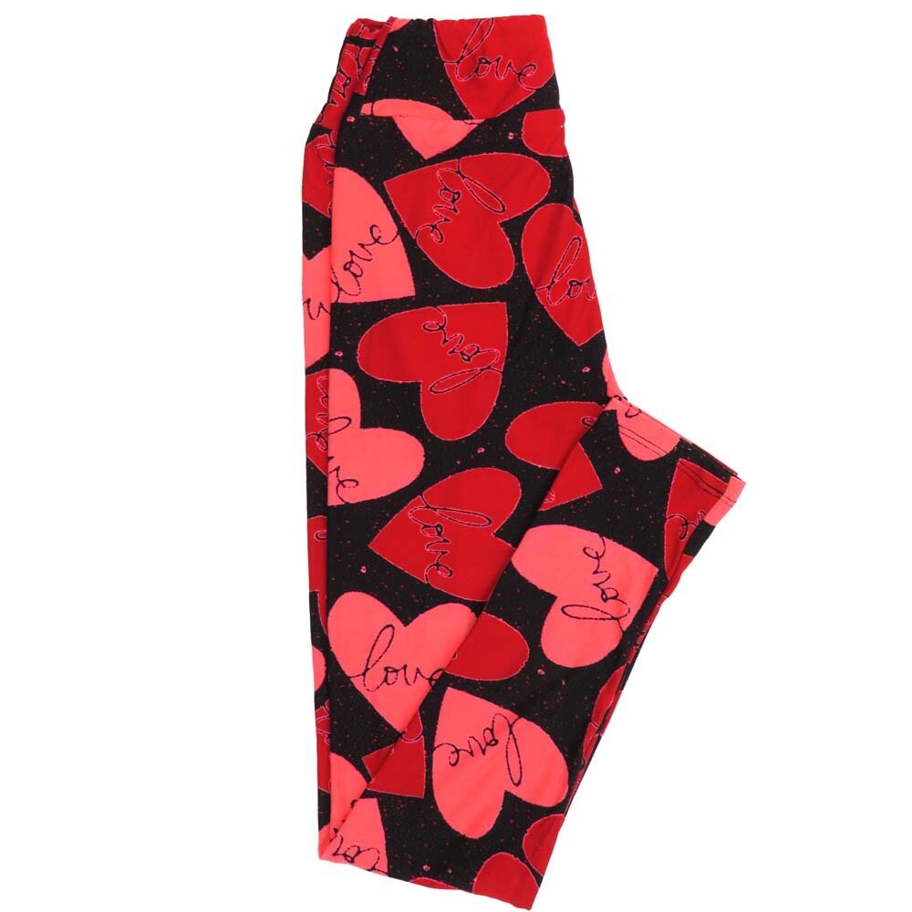 LuLaRoe Tween TW Valentines Hearts Love Leggings fits Adult Women sizes 00-0  3403-P.jpg