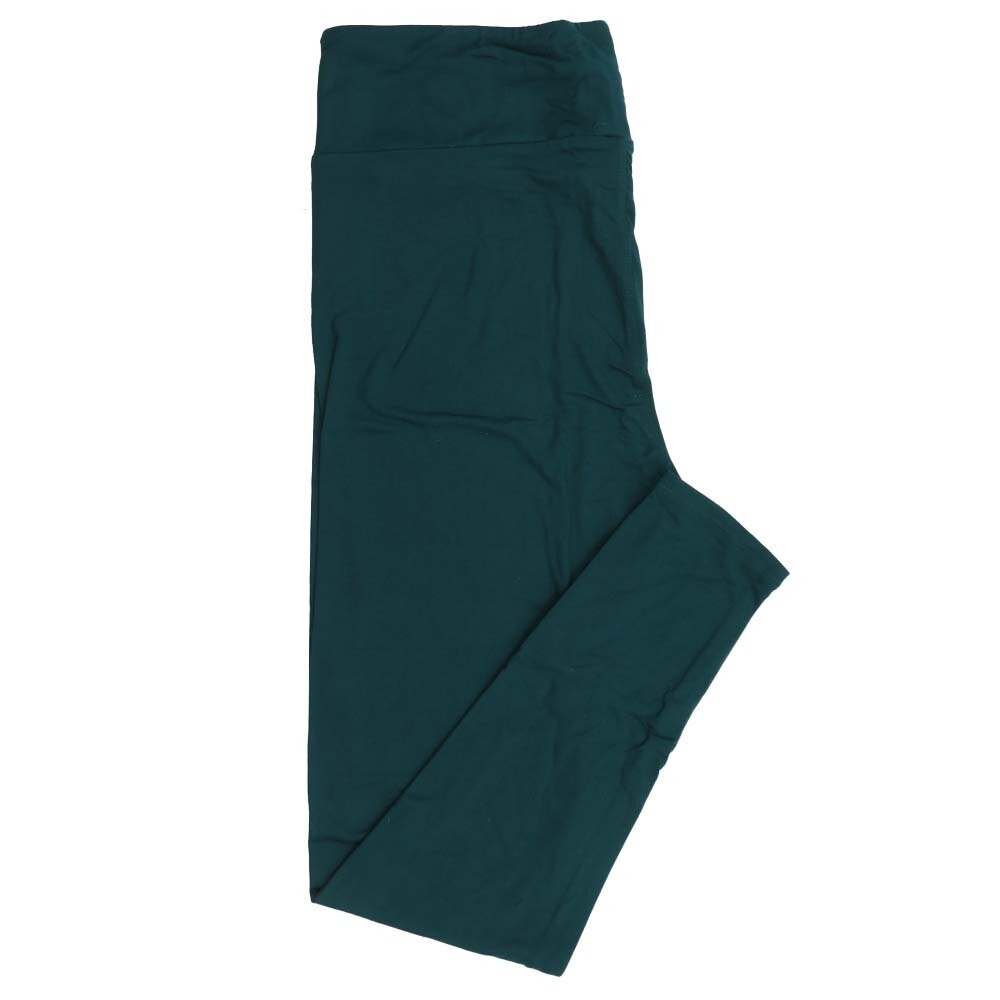 LuLaRoe Tall Curvy TC Lucky Irish St Patricks Solid Dark Pine Green Leggings fits Adult Women sizes 12-18  7410-B-559233