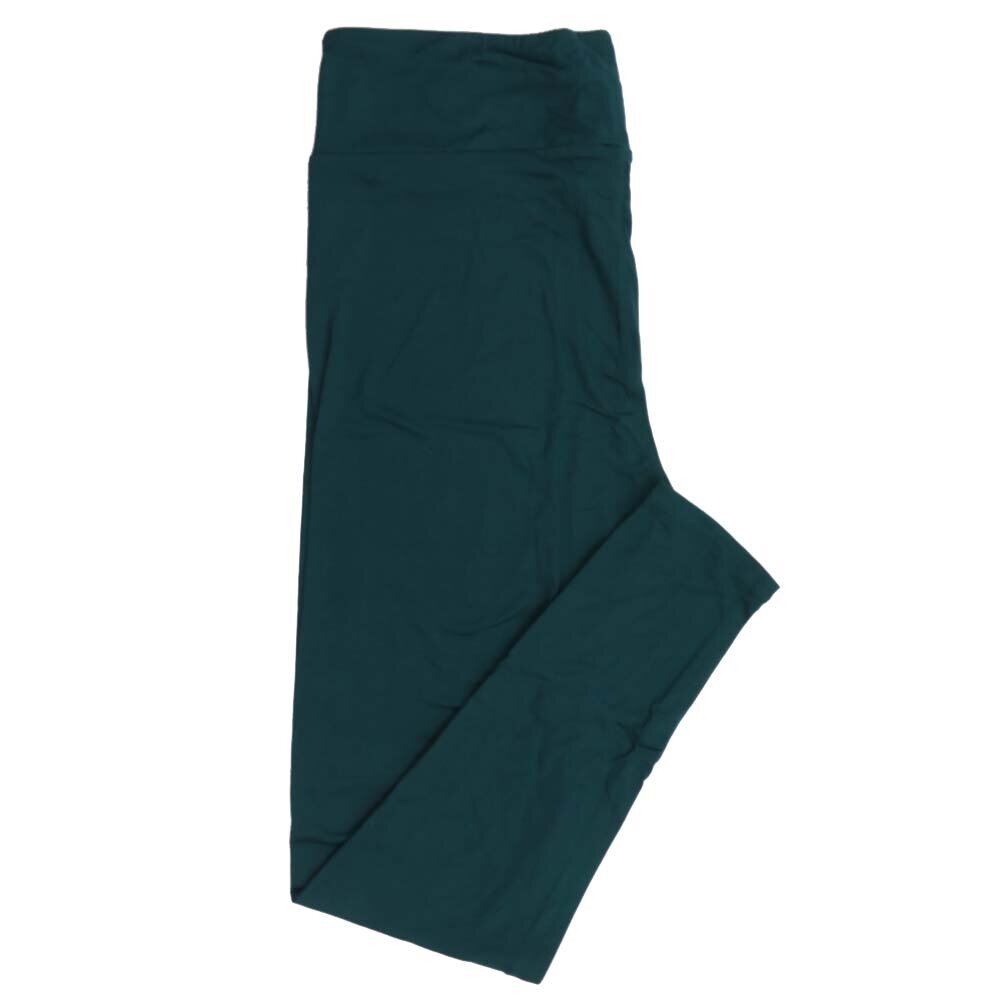 LuLaRoe One Size OS Lucky Irish Solid Dark Pine Green Leggings fits Adult Women sizes 2-10  4467-A-559233