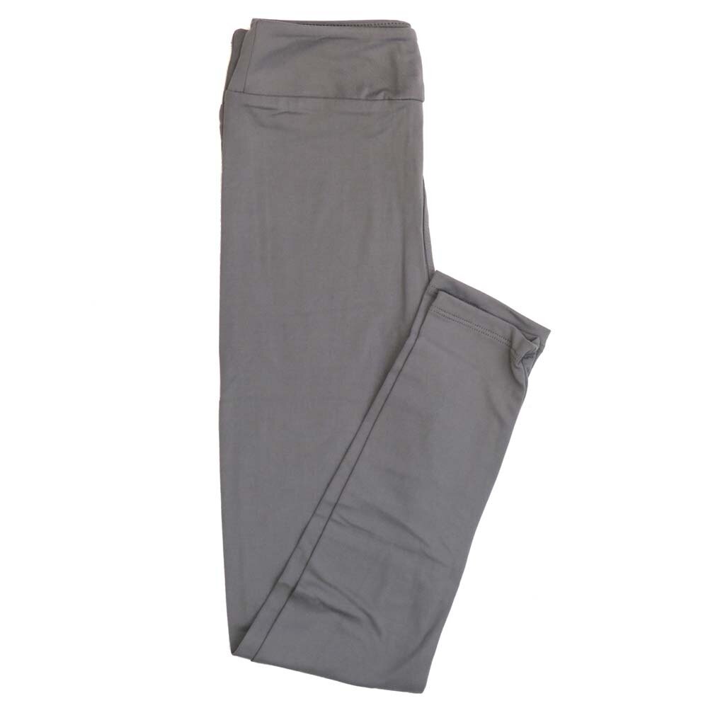 LuLaRoe Kids Large/XL LXL Solid Steel Gray Leggings fits Kids sizes 6-12  SOLID-STEELGRAY-20.jpg