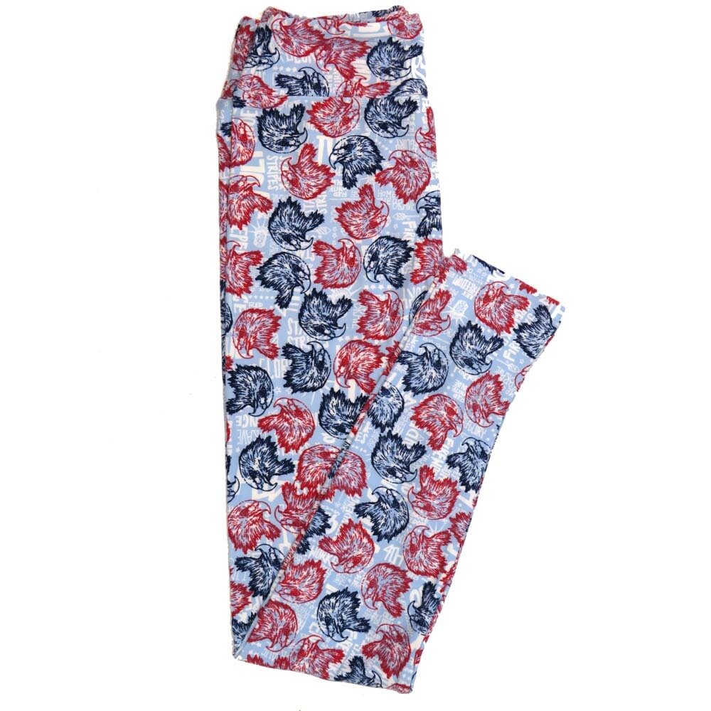 LuLaRoe Kids Large/XL LXL USA Americana Bald Eagle Stars Stripes1776 Leggings fits Kids sizes 6-12  2291-ZA.jpg