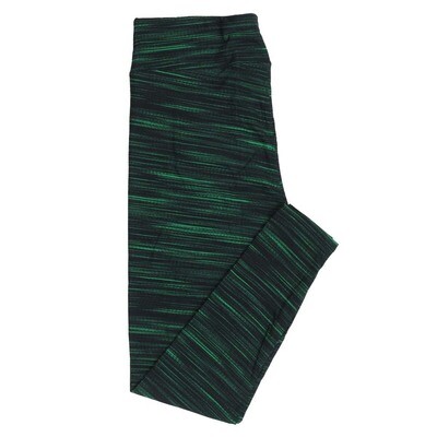 LuLaRoe One Size OS Lucky Irish St Patricks Stripes Black Kelly Green Leggings fits Adult Women sizes 2-10  4466-A-504738