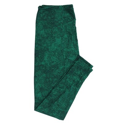 LuLaRoe One Size OS Lucky Irish St Patricks Crosshatch Abstract Dark Light Muted Green Leggings fits Adult Women sizes 2-10  4465-C-638522