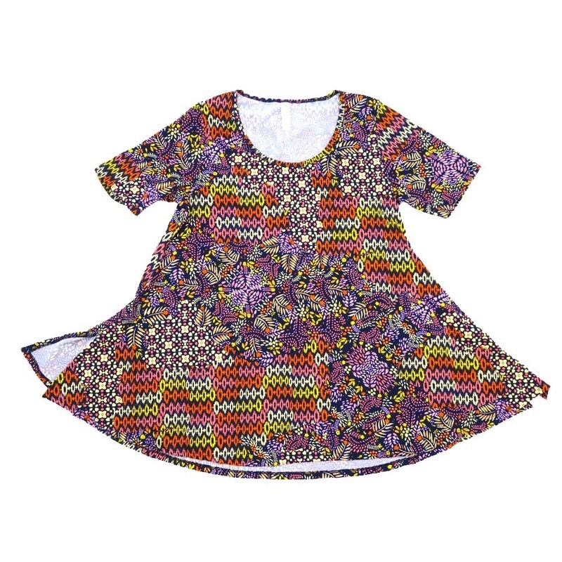 LuLaRoe PERFECT c Small S Trippy Psychedelic Geometric Tee Shirt  C-SMALL-208  fits Womens Sizes 8-14