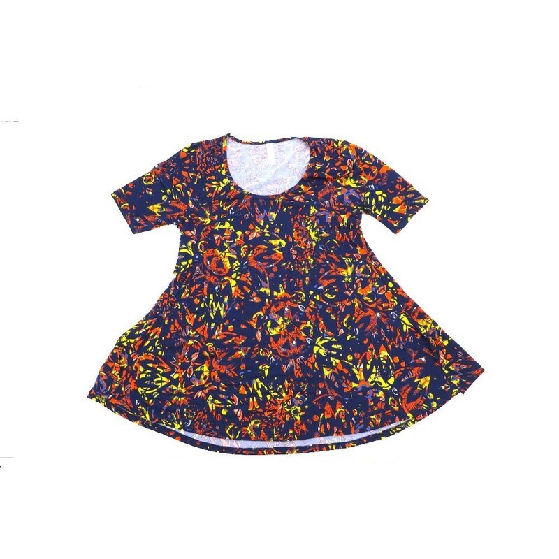 LuLaRoe PERFECT c Small S Floral Geometric Tee Shirt  C-SMALL-215  fits Womens Sizes 8-14