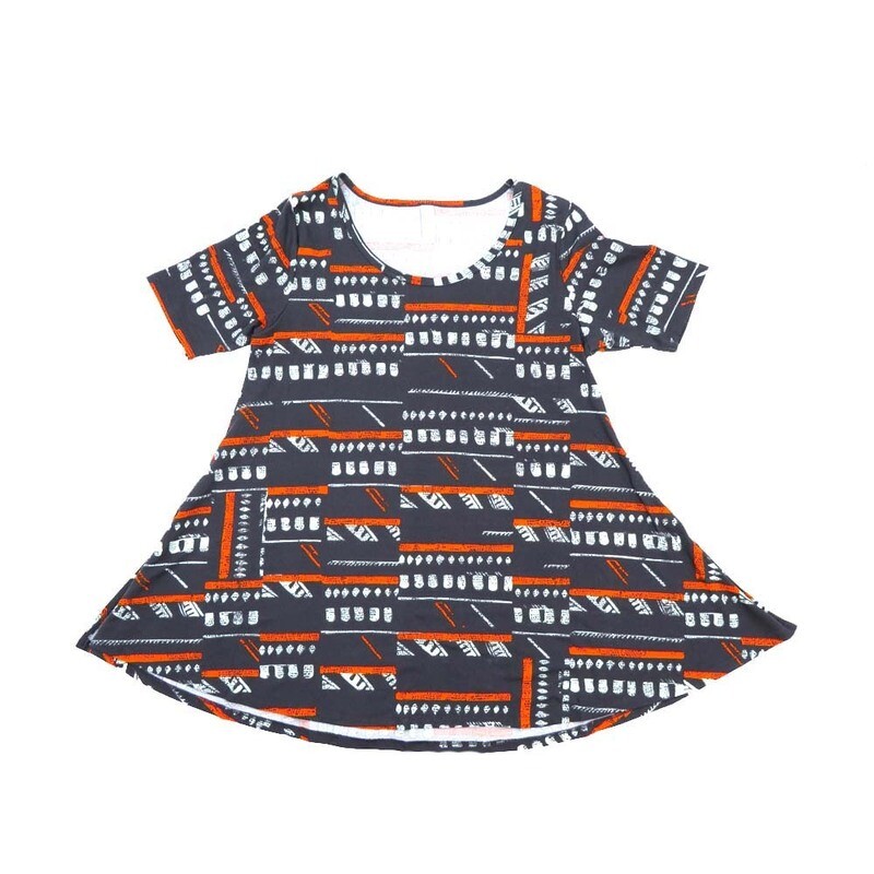 LuLaRoe PERFECT c Small S Patchwork Geometric Tee Shirt  C-SMALL-218  fits Womens Sizes 8-14