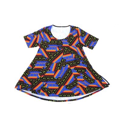 LuLaRoe PERFECT c Small S Patchwork Geometric Tee Shirt C-SMALL-238 fits Womens Sizes 8-14