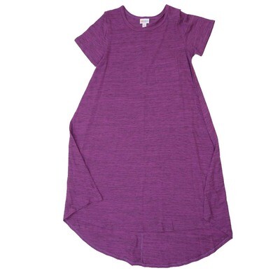 LuLaRoe CARLY a XX-Small XXS Solid Heathered Purple Swing Dress fits womens sizes 00-0 A-XXS-230 Retail $55