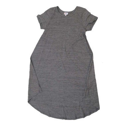 LuLaRoe CARLY a XX-Small XXS Solid Heathered Gray Swing Dress fits womens sizes 00-0 A-XXS-229 Retail $55