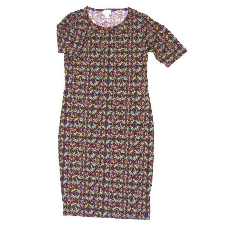 LuLaRoe JULIA c Small (S) Floral Form Fitting Knee Length Dress fits Womens sizes 4-6  C-SMALL-265