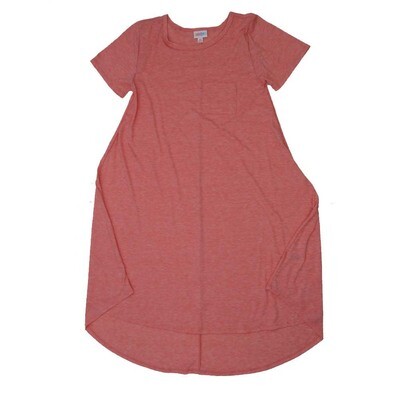 LuLaRoe CARLY b X-Small (XS) Solid Heathered Pink Swing Dress fits womens sizes 2-4 B-XS-230 Retail $55