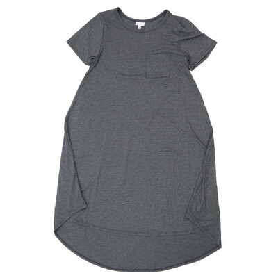 LuLaRoe CARLY b X-Small (XS) Solid Heathered Gray Swing Dress fits womens sizes 2-4 B-XS-231 Retail $55