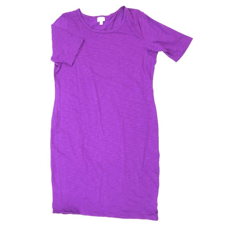 LuLaRoe JULIA h XXX-Large (3XL) Solid Heathered Purple Form Fitting Knee Length Dress fits Womens sizes 24-26  H-3XL-261
