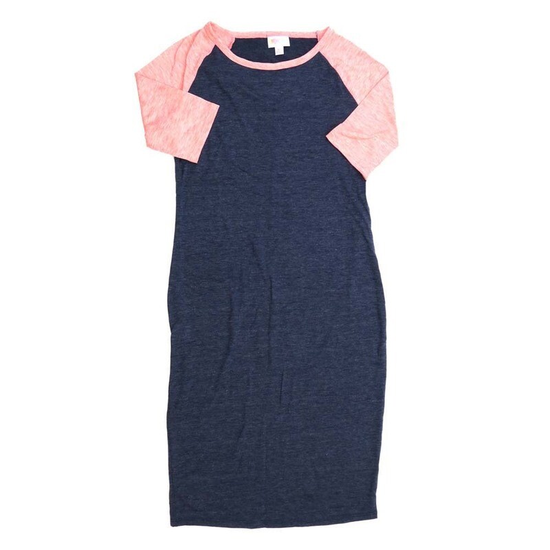 LuLaRoe JULIA b X-Small (XS) Solid Heathered Dark Gray Blue Form fitting Knee Length Dress fits Womens sizes 2-4  XS-210