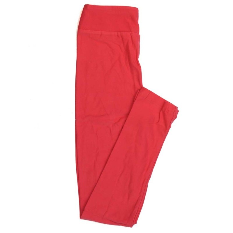 LuLaRoe Kids Large/XL LXL Solid Bright Salmon Leggings fits Kids sizes 6-12  SOLID-BRIGHTSALMON-2.jpg