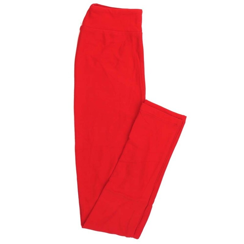 LuLaRoe Kids Large/XL LXL Solid Cherry Red Leggings fits Kids sizes 6-12  SOLID-CHERRYRED-12.jpg