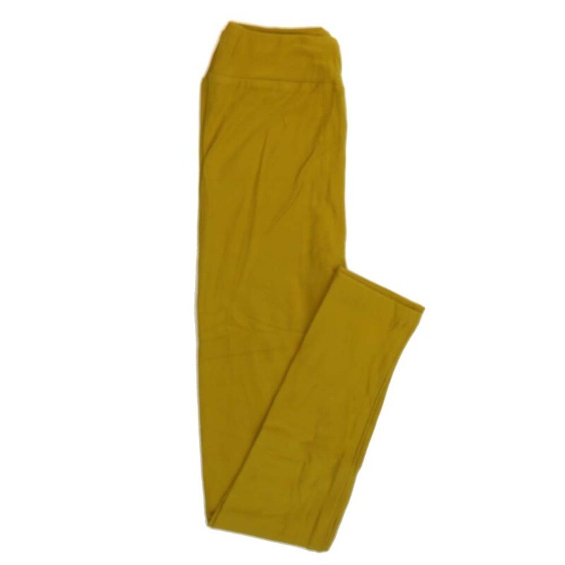 LuLaRoe Kids Large/XL LXL Solid Mustard Leggings fits Kids sizes 6-12  SOLID-MUSTARD-28.jpg