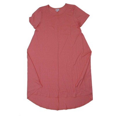 LuLaRoe CARLY b X-Small (XS) Solid Pink Swing Dress fits womens sizes 2-4 B-XS-229 Retail $55