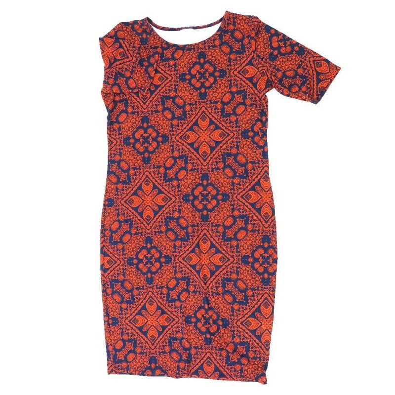 LuLaRoe JULIA e Large (L) Mandala Geometric Trippy 70s Psychedelic Form Fitting Knee Length Dress fits Womens sizes 16/18 E-LARGE-234 LuLaRoe JULIA e Large (L) Mandala Geometric Trippy 70s Psychedelic Form Fitting Knee Length Dress fits Womens sizes 16/18 E-LARGE-234