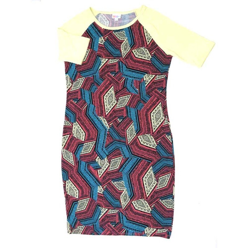LuLaRoe JULIA e Large (L) Geometric Aztek Southwestern Diamonds Gods Eye Form Fitting Knee Length Dress fits Womens sizes 16/18 E-LARGE-252 LuLaRoe JULIA e Large (L) Geometric Aztek Southwestern Diamonds Gods Eye Form Fitting Knee Length Dress fits Womens sizes 16/18 E-LARGE-252